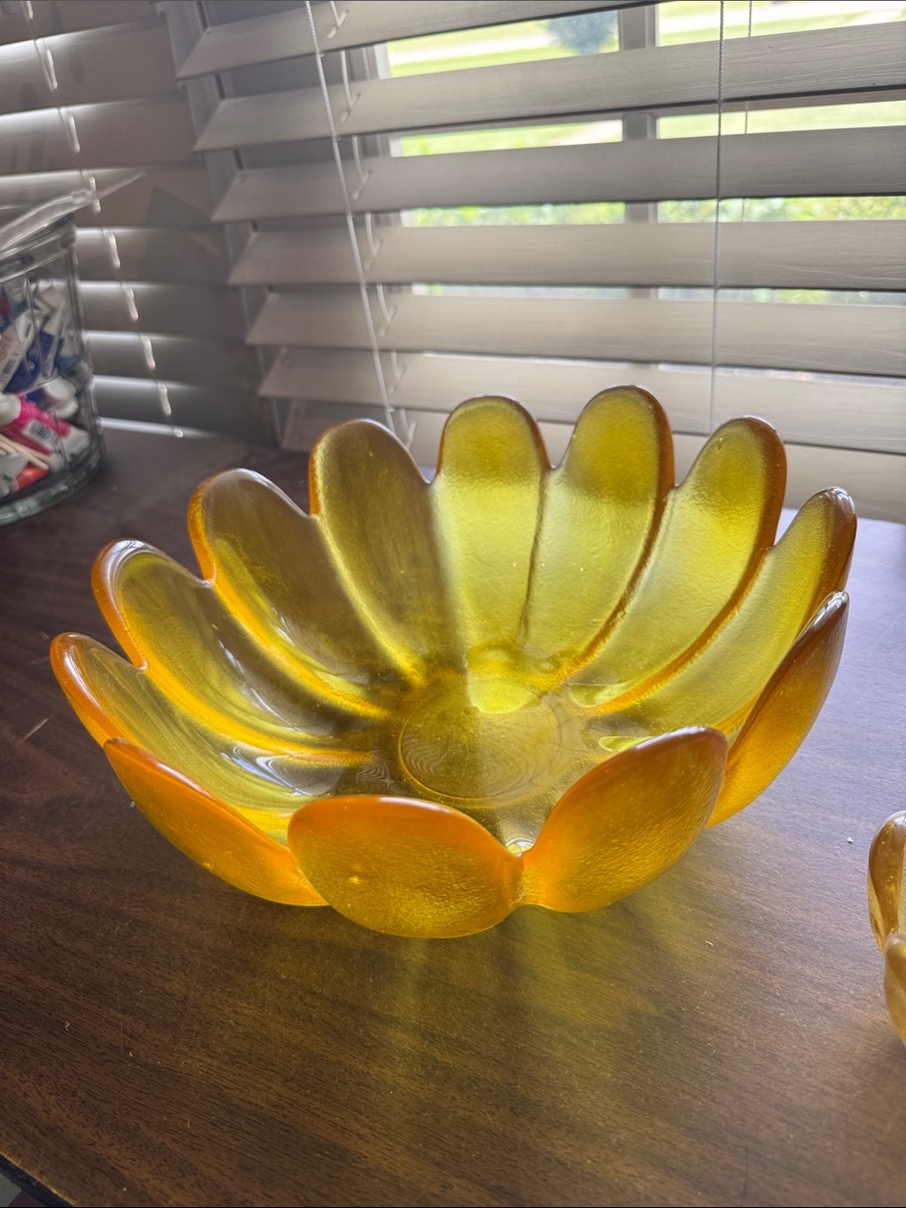 Indiana Glass Lotus Amber Bowls